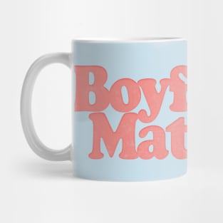 Boyfriend Material / Retro Typography Design Mug